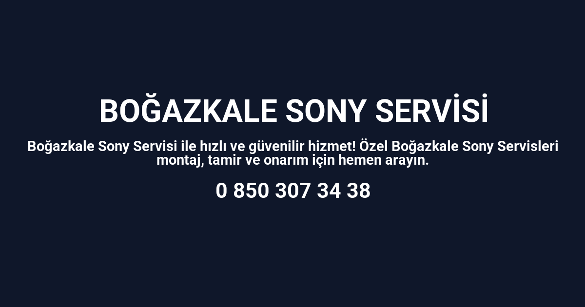 Boğazkale Sony Servisi